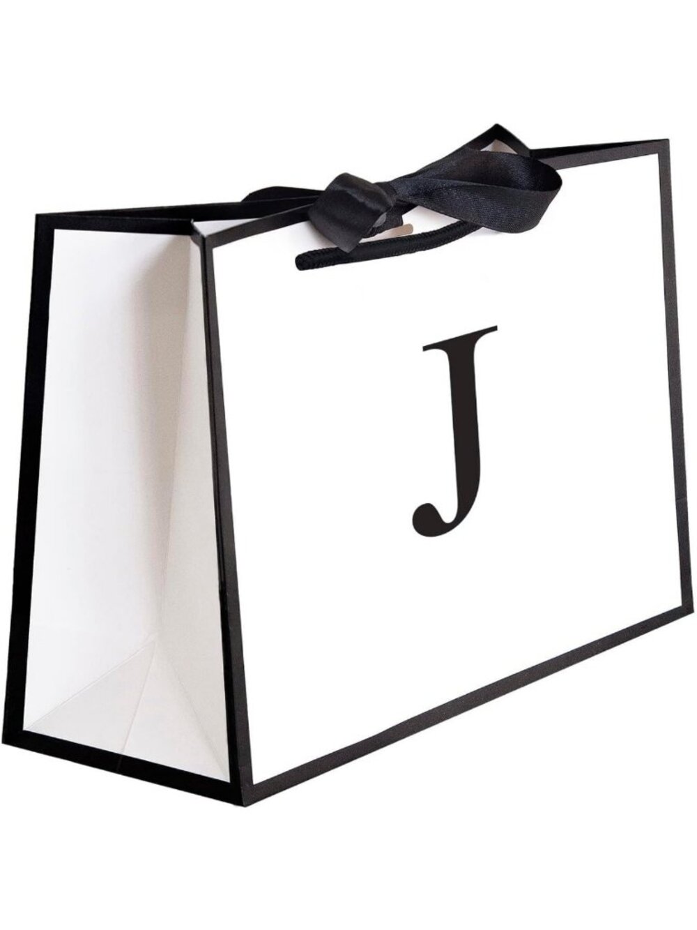 Personalized Monogrammed Gift Bag with Bow Ribbon - Custom Birthday Gifts for